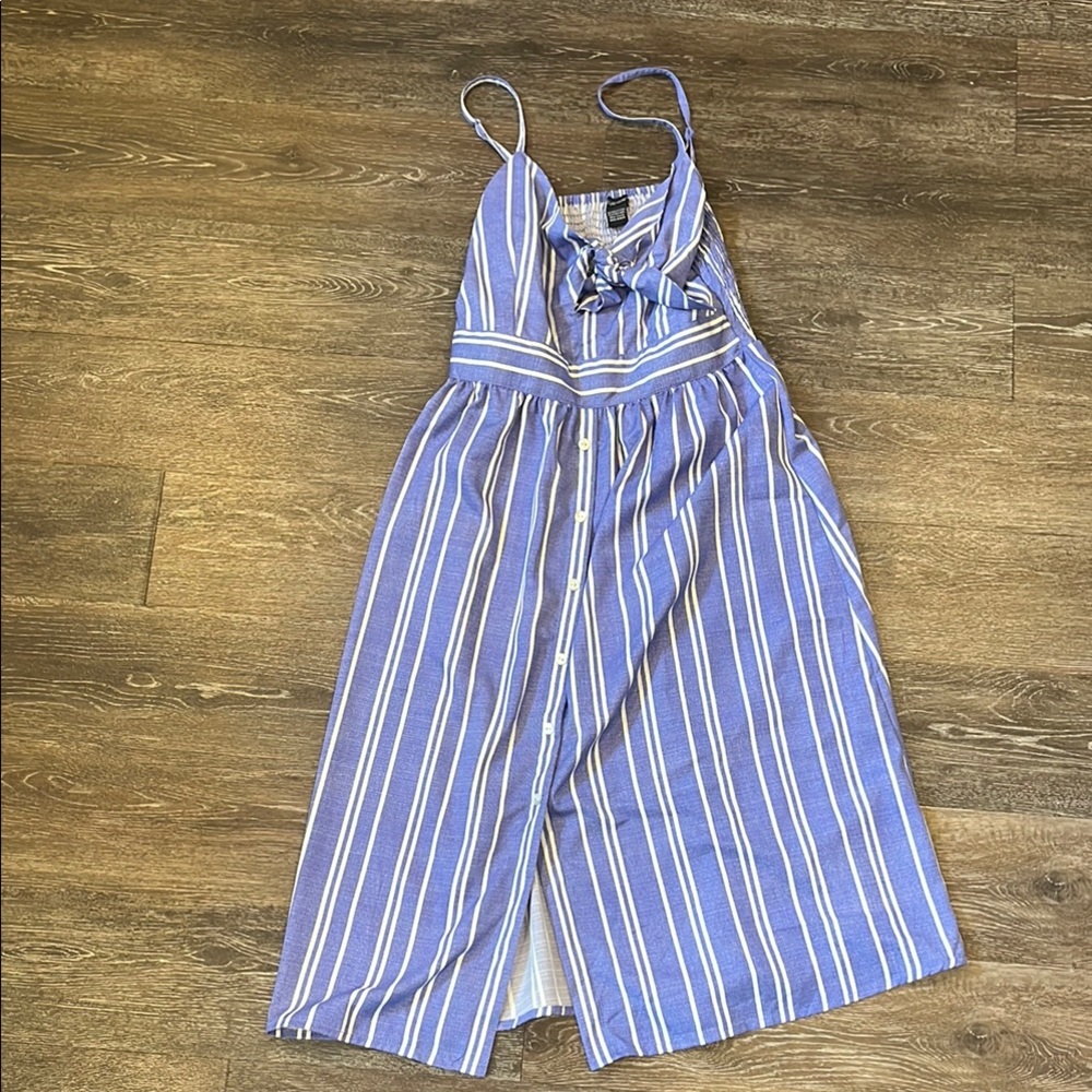 Blue and White Striped Sundress